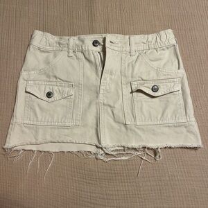 Urban Outfitters Cream Mini Skirt